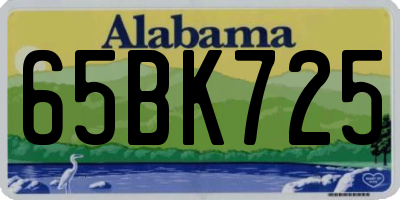 AL license plate 65BK725