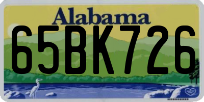 AL license plate 65BK726