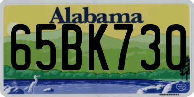 AL license plate 65BK730