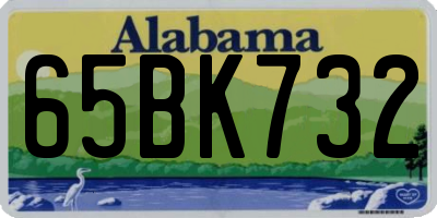 AL license plate 65BK732