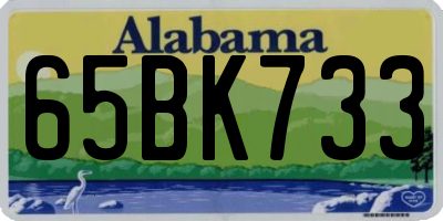 AL license plate 65BK733