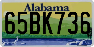 AL license plate 65BK736