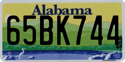 AL license plate 65BK744