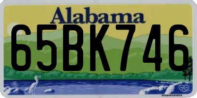 AL license plate 65BK746