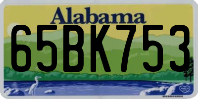 AL license plate 65BK753