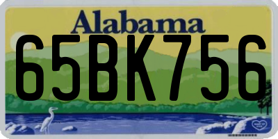 AL license plate 65BK756