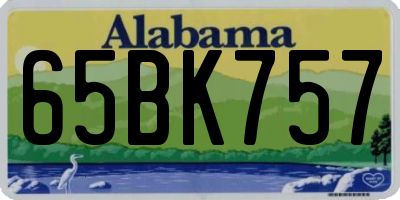 AL license plate 65BK757