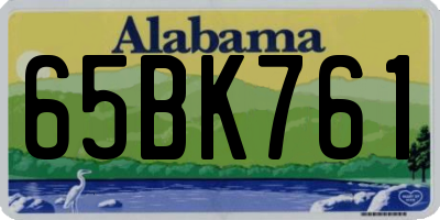 AL license plate 65BK761
