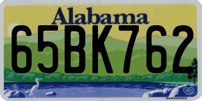AL license plate 65BK762