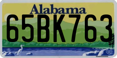 AL license plate 65BK763