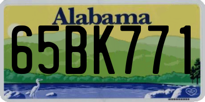 AL license plate 65BK771