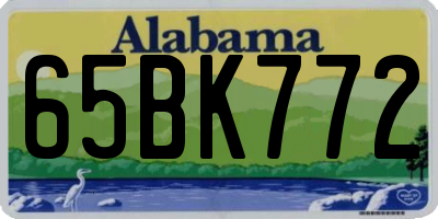 AL license plate 65BK772