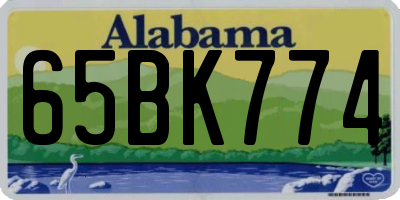 AL license plate 65BK774