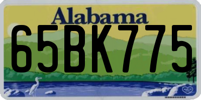 AL license plate 65BK775
