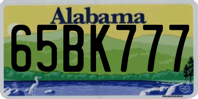AL license plate 65BK777