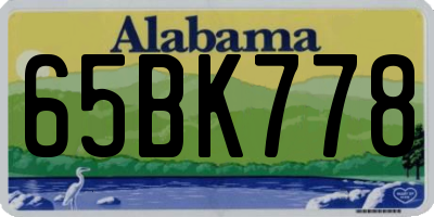 AL license plate 65BK778