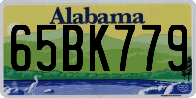 AL license plate 65BK779