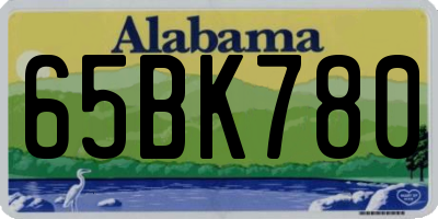 AL license plate 65BK780