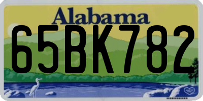 AL license plate 65BK782
