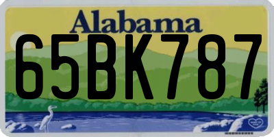 AL license plate 65BK787