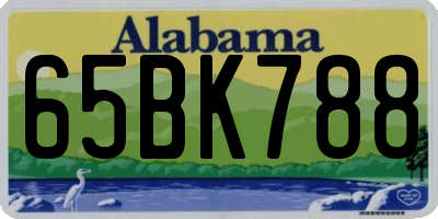 AL license plate 65BK788