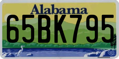 AL license plate 65BK795