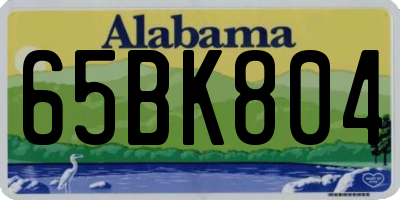 AL license plate 65BK804