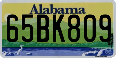 AL license plate 65BK809
