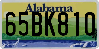 AL license plate 65BK810