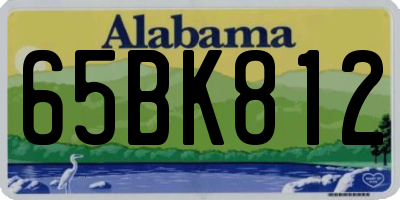AL license plate 65BK812