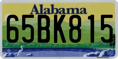AL license plate 65BK815
