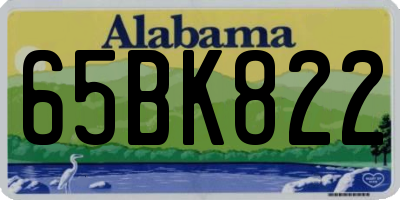AL license plate 65BK822