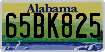 AL license plate 65BK825