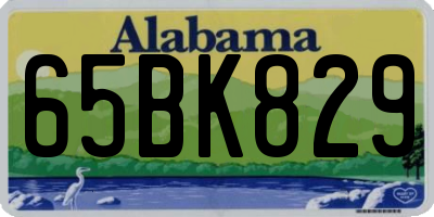 AL license plate 65BK829