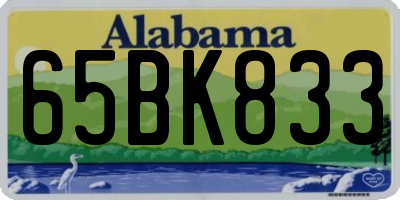 AL license plate 65BK833