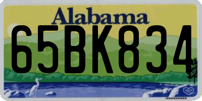 AL license plate 65BK834