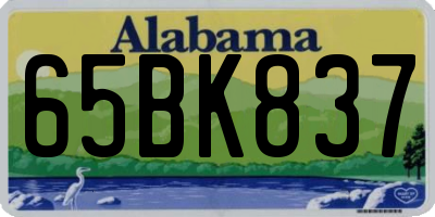 AL license plate 65BK837