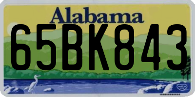 AL license plate 65BK843