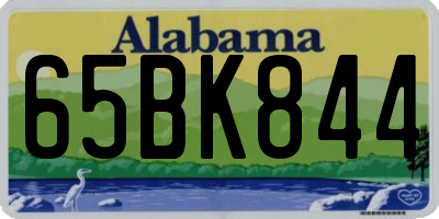 AL license plate 65BK844
