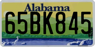 AL license plate 65BK845