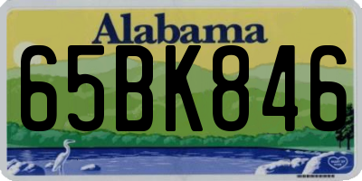 AL license plate 65BK846