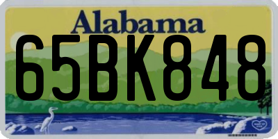 AL license plate 65BK848