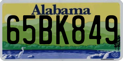 AL license plate 65BK849