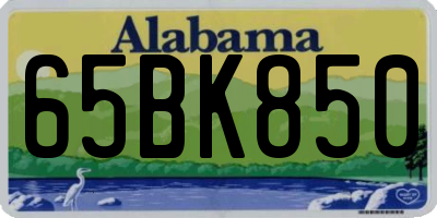 AL license plate 65BK850