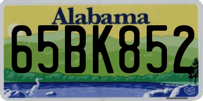 AL license plate 65BK852