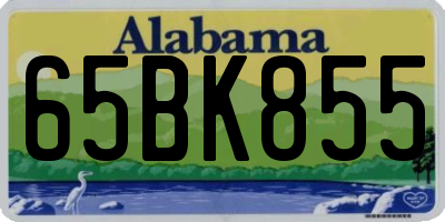AL license plate 65BK855