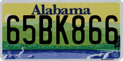 AL license plate 65BK866