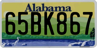 AL license plate 65BK867