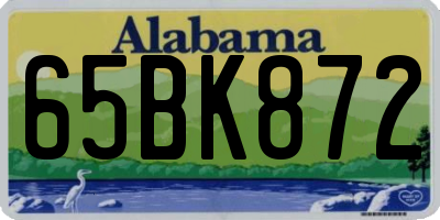 AL license plate 65BK872