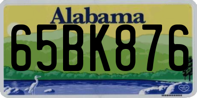 AL license plate 65BK876